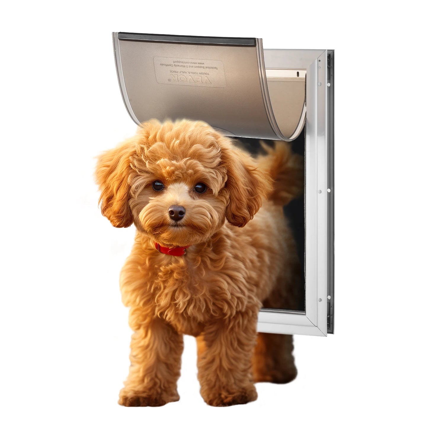 Interior Exterior Weatherproof Aluminum Pet Door With Secure Flap