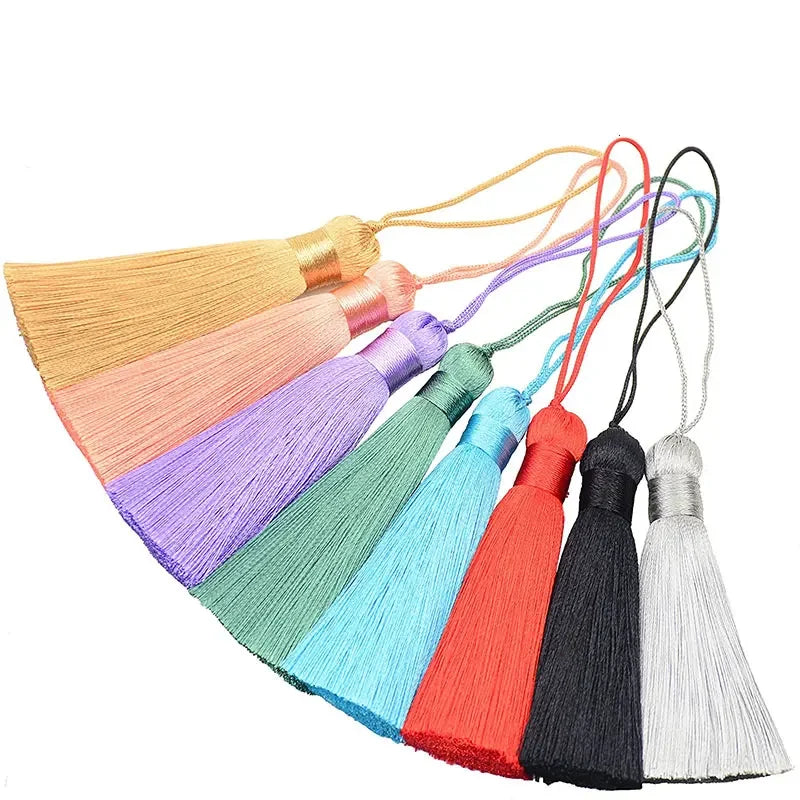 Premium Polyester Tassels With Cord Loops For Jewelry Making