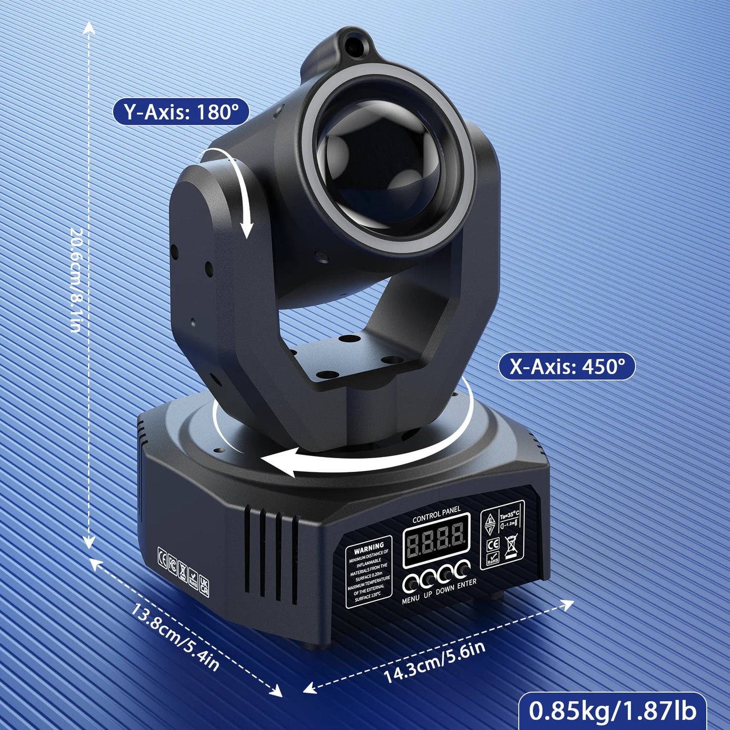 UKing Mini 30W RGBW Moving Head Stage Lighting DMX Fixture