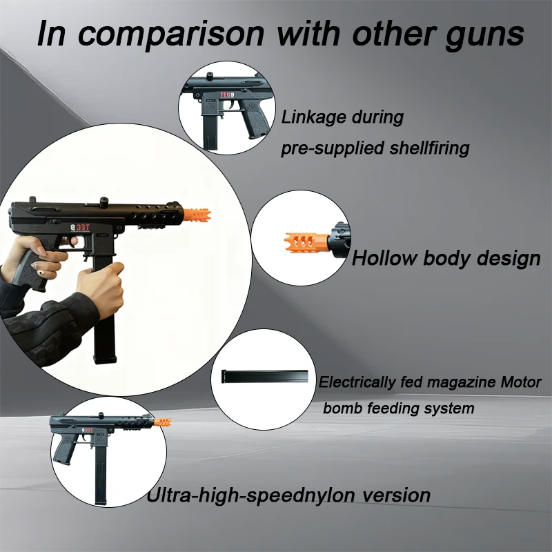 Rechargeable Electric Plastic Toy Gun With Usb Charging For Kids