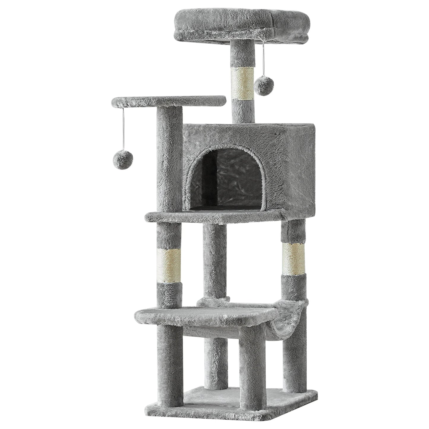 JHK Four Tier Cat Tree With Natural Sisal Scratching Post