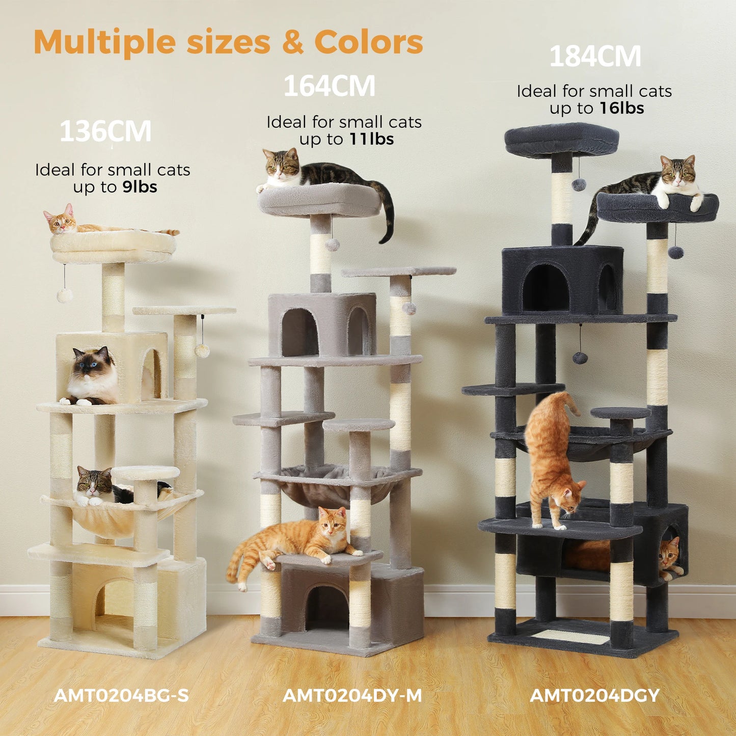 Pawz Road Luxury Cat Tree With Sisal Posts And Hammock