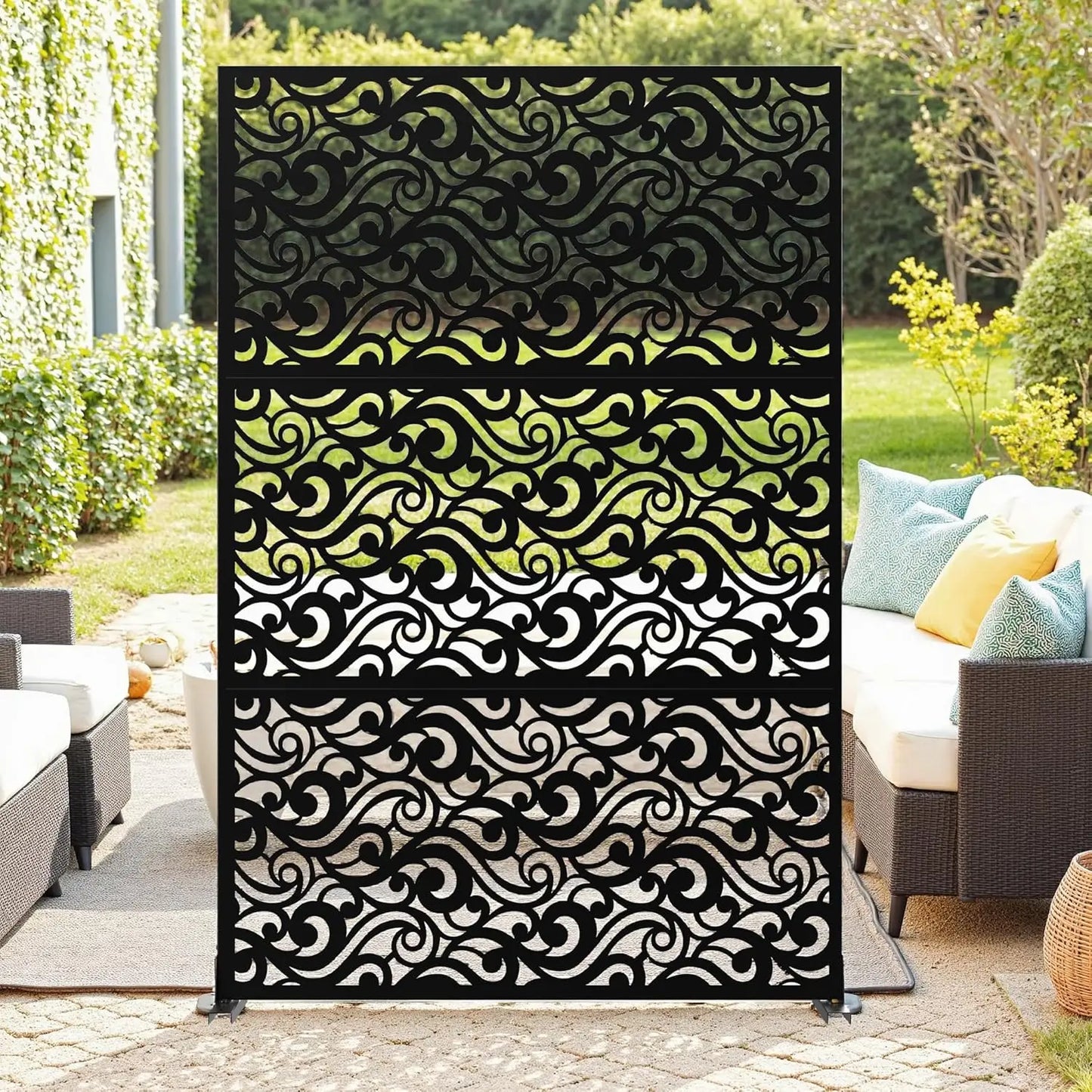 Twister CK Decorative Metal Garden Privacy Screen With Stand