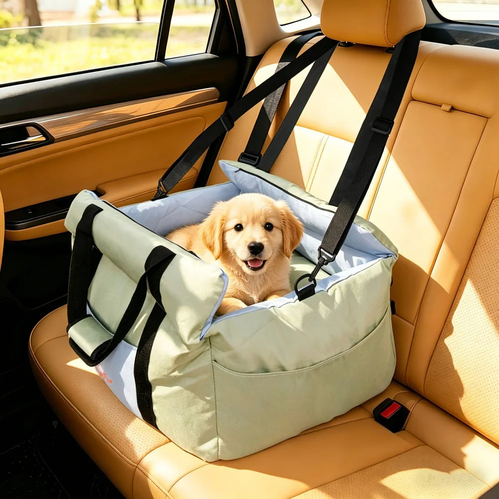 Borwart Portable Dog Booster Seat With Safety Belt Cover