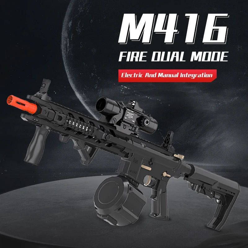 M4 Electric Gel Ball Toy Rifle Featuring Dual Operation Modes