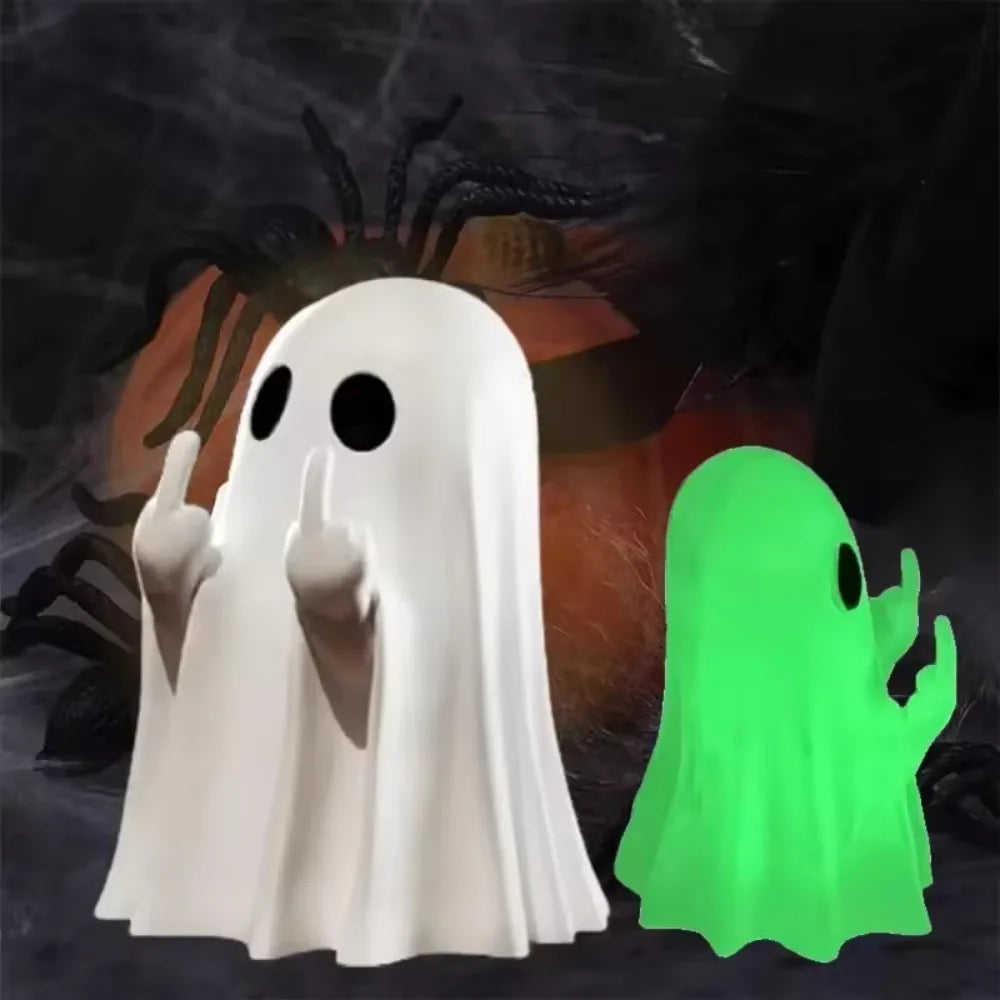 Cute Ghost Resin Statue Halloween Desk And Shelf Decor Ornament