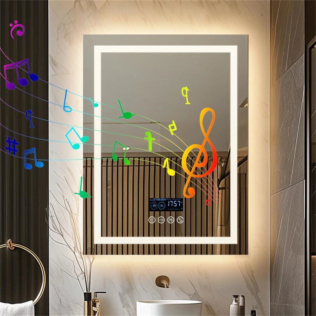 Borwart Smart Led Bathroom Mirror With Bluetooth Speaker And Antifog