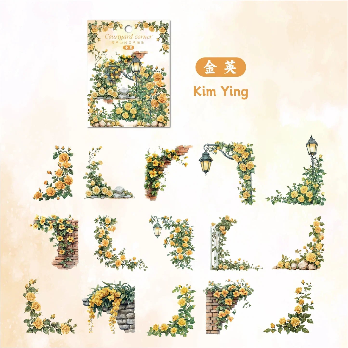 Flower PET Stickers For DIY Scrapbooking And Junk Journal Decor